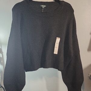 Wild Fable Black Knit Cropped Sweater